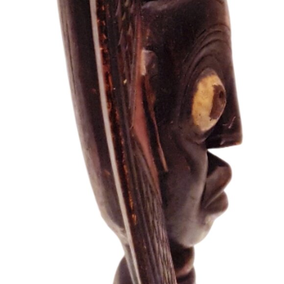 Vintage African Wood Statue, Collectible African Art, African Home Decor - Picture 9 of 15